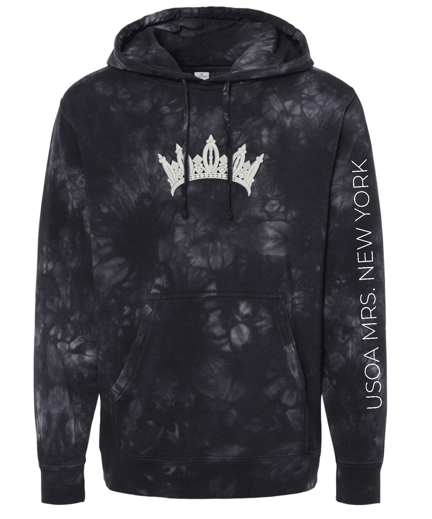 USOA Black Tie-Dye Hooded Sweatshirt
