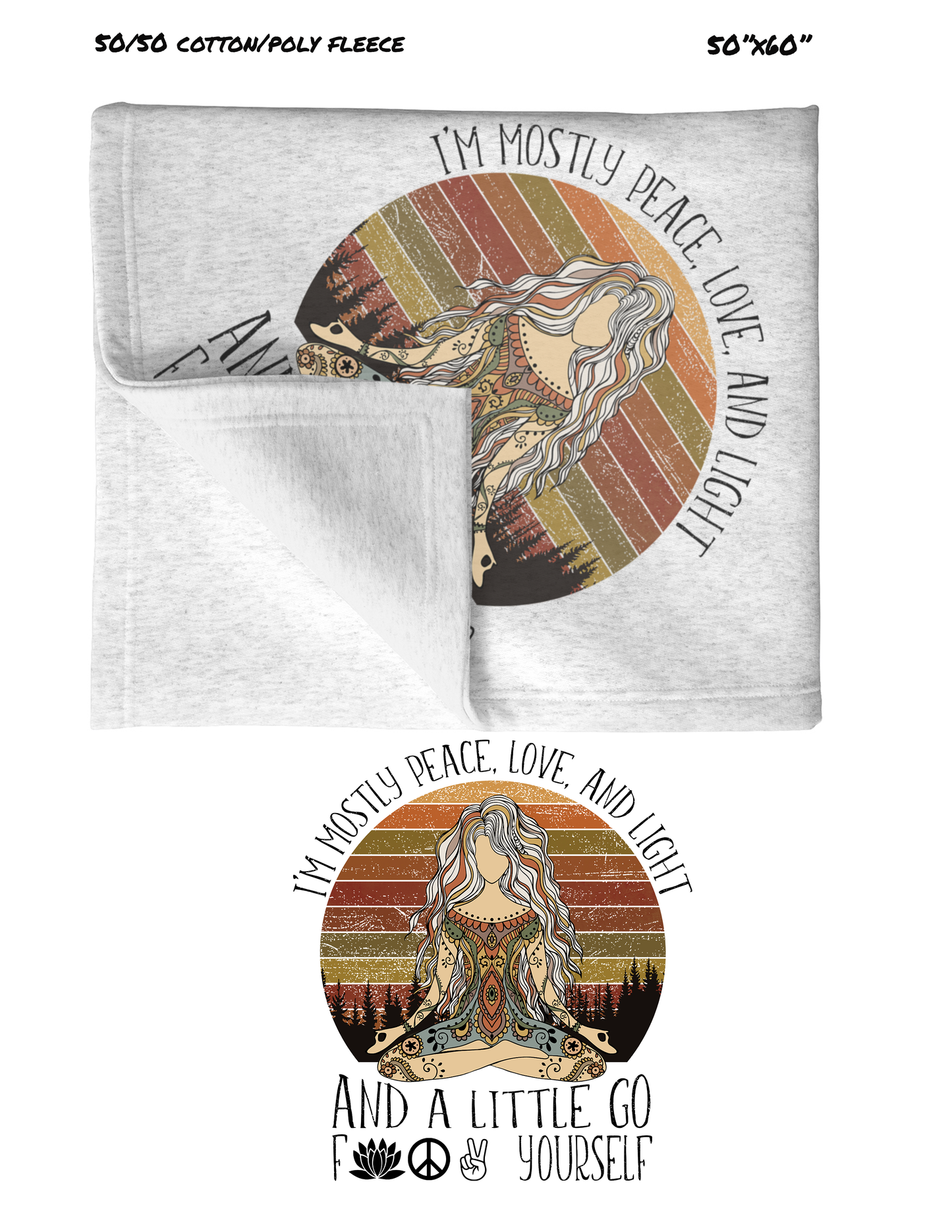 Peace, Love, and Light Blanket