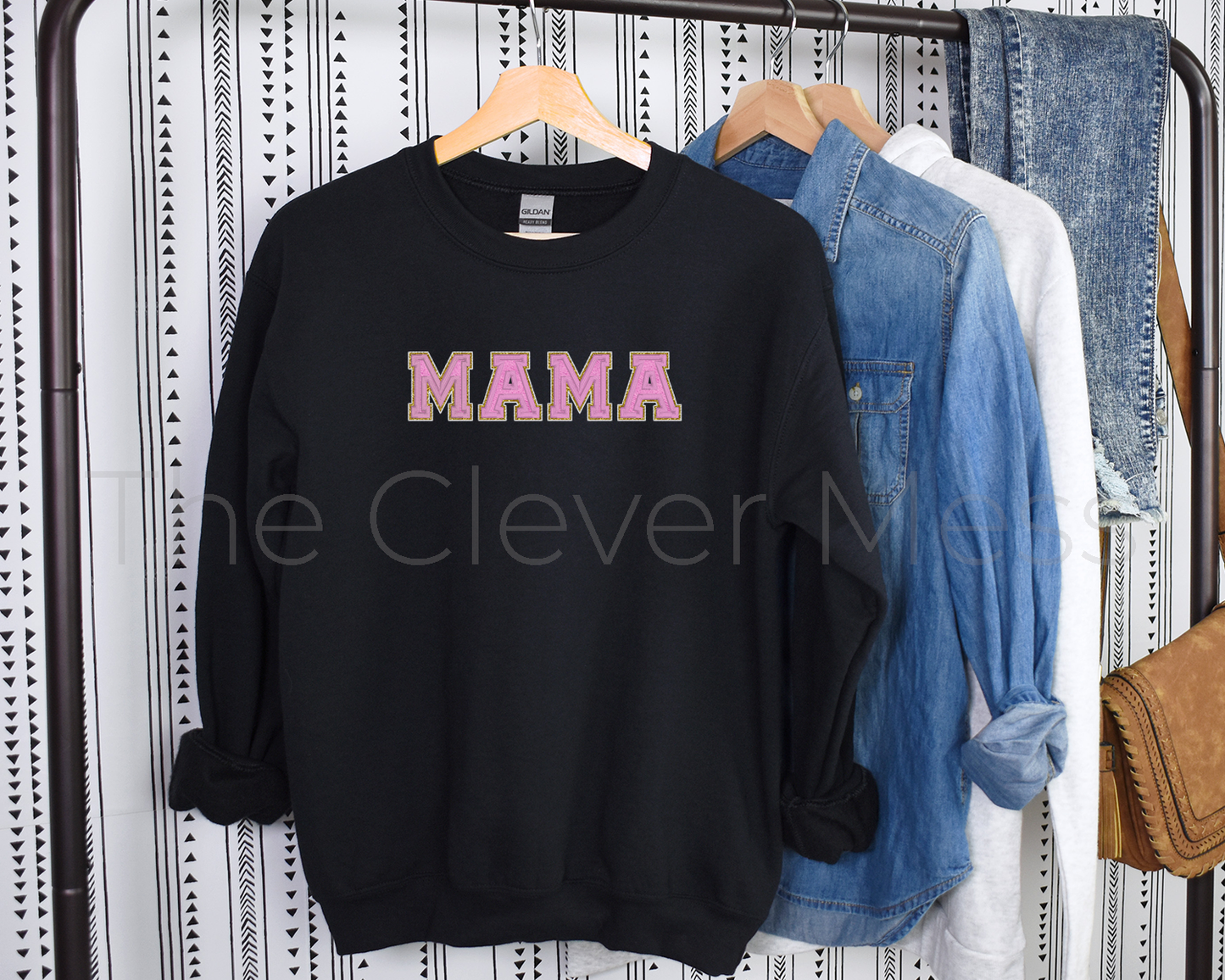Mama patch embroidered sweatshirt